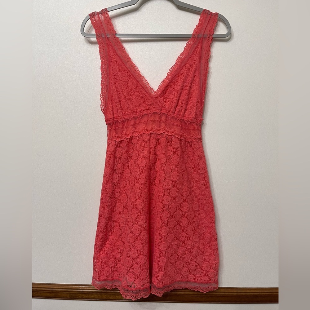 Pinky Lace Mini Dress
